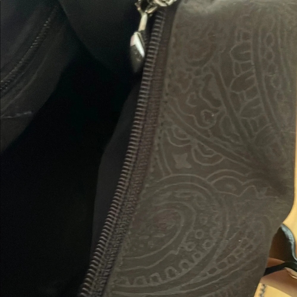 La Bagagerie Brown Paisley Design With Tan Leather Handbag - Picture 10 of 13